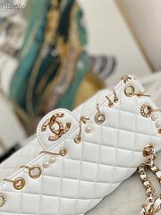 Chanel Flap Bag 2.55 Leather White 25.5cm - 3