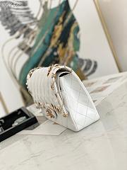 Chanel Flap Bag 2.55 Leather White 25.5cm - 5