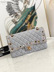 Chanel Flap Bag 2.55 Leather Gray 25.5cm - 1
