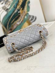 Chanel Flap Bag 2.55 Leather Gray 25.5cm - 6