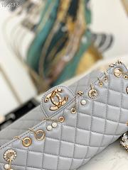 Chanel Flap Bag 2.55 Leather Gray 25.5cm - 3