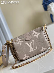 Louis Vuitton Multi Pochette Accessoires Monogram Leather Beige M45777 24x13.5x4cm  - 1