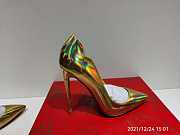Christian Louboutin Hot Chick Iridescent Scallop Leather Pumps 120mm - 4