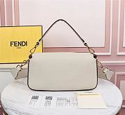 Fendi Baguette Leather White 8BR600AH96 27×6×15cm - 5