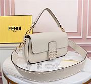 Fendi Baguette Leather White 8BR600AH96 27×6×15cm - 4
