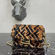 Fendi Baguette Fur FF Print 18x4×11cm - 2