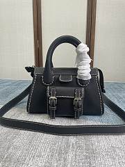 Chloe Mini Edith Bag Leather Black 26.5x16x11cm - 1