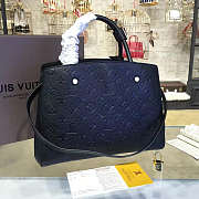 Louis Vuitton Montaigne MM Monogram Leather Black M41048 33x23x15cm - 2