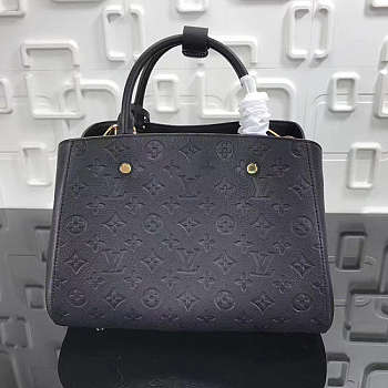 Louis Vuitton Montaigne BB Monogram Leather Black M41053 29x20x13cm