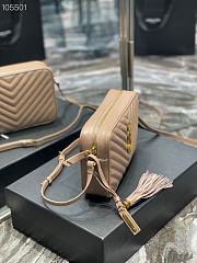 Ysl Lou Camera Bag in Quilted Leather Beige 612544 23x16x6cm - 6
