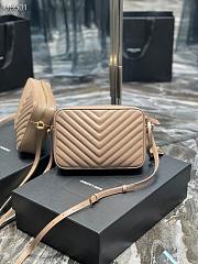 Ysl Lou Camera Bag in Quilted Leather Beige 612544 23x16x6cm - 3
