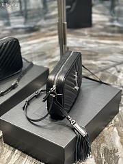 Ysl Lou Camera Bag in Quilted Leather Silver-tone Metal Black 612544 23x16x6cm - 5