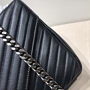 Ysl Large College In Leather Silver-tone Metal Black 600278 32x21x8cm - 5