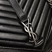 Ysl Large College In Leather Silver-tone Metal Black 600278 32x21x8cm - 6