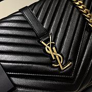 Ysl Large College In Leather Gold-tone Metal Black 600278 32x21x8cm - 6