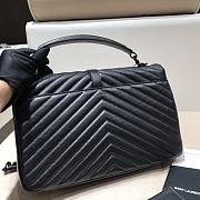 Ysl Large College In Leather Black-tone Metal Black 600278 32x21x8cm - 3
