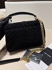 Ysl Medium College In Suede Black 6002791 24x17x6cm - 5