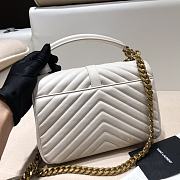 Ysl Medium College In Leather White 6002791 24x17x6cm - 4