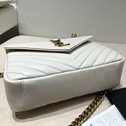 Ysl Medium College In Leather White 6002791 24x17x6cm - 6