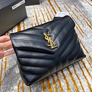 Ysl Small Loulou In Leather Black 494699 23x17x9cm - 1