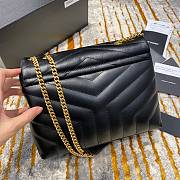 Ysl Small Loulou In Leather Black 494699 23x17x9cm - 2