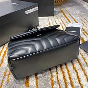 Ysl Small Loulou In Leather Silver-tone Metal Black 494699 23x17x9cm - 5