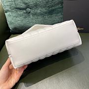 Ysl Small Loulou In Leather Silver-tone Metal White 494699 23x17x9cm - 2