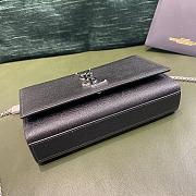 Ysl Small Kate Chain Bag In Grained Leather Silver-tone Metal Black 469390 20x12.5x5cm - 4