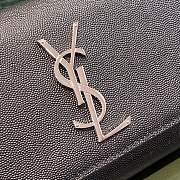 Ysl Small Kate Chain Bag In Grained Leather Silver-tone Metal Black 469390 20x12.5x5cm - 2