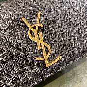 Ysl Small Kate Chain Bag In Grained Leather Gold-tone Metal Black 469390 20x12.5x5cm - 4