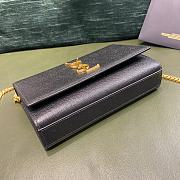 Ysl Small Kate Chain Bag In Grained Leather Gold-tone Metal Black 469390 20x12.5x5cm - 3