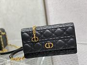 Dior Caro Belt Pouch With Chain Supple Cannage Leather Black S5091 20x3x11cm - 5