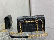 Dior Caro Belt Pouch With Chain Supple Cannage Leather Black S5091 20x3x11cm - 4