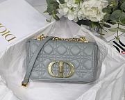 Dior Small Caro Bag Cannage Leather Gray M9241 20x12x7cm - 1
