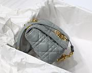 Dior Small Caro Bag Cannage Leather Gray M9241 20x12x7cm - 6