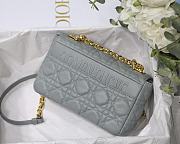 Dior Small Caro Bag Cannage Leather Gray M9241 20x12x7cm - 3