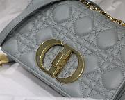 Dior Small Caro Bag Cannage Leather Gray M9241 20x12x7cm - 2