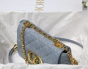 Dior Small Caro Bag Cannage Leather Sky Blue M9241 20x12x7cm - 2