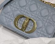 Dior Small Caro Bag Cannage Leather Sky Blue M9241 20x12x7cm - 3