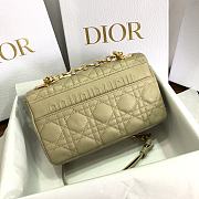 Dior Small Caro Bag Cannage Leather Beige M9241 20x12x7cm - 5