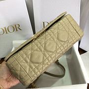 Dior Small Caro Bag Cannage Leather Beige M9241 20x12x7cm - 4