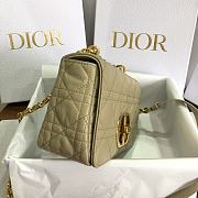 Dior Small Caro Bag Cannage Leather Beige M9241 20x12x7cm - 2