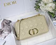 Dior Medium Caro Bag Cannage Leather Beige M9242 25.5x15.5x8cm - 1