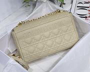 Dior Medium Caro Bag Cannage Leather Beige M9242 25.5x15.5x8cm - 4