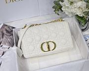 Dior Medium Caro Bag Cannage Leather White M9242 25.5x15.5x8cm - 1