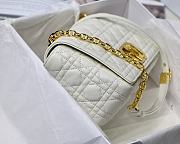 Dior Medium Caro Bag Cannage Leather White M9242 25.5x15.5x8cm - 6