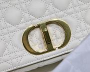 Dior Medium Caro Bag Cannage Leather White M9242 25.5x15.5x8cm - 2