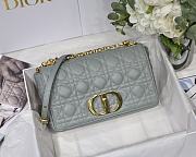 Dior Medium Caro Bag Cannage Leather Gray M9242 25.5x15.5x8cm - 1