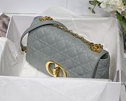 Dior Medium Caro Bag Cannage Leather Gray M9242 25.5x15.5x8cm - 4