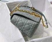 Dior Medium Caro Bag Cannage Leather Gray M9242 25.5x15.5x8cm - 5